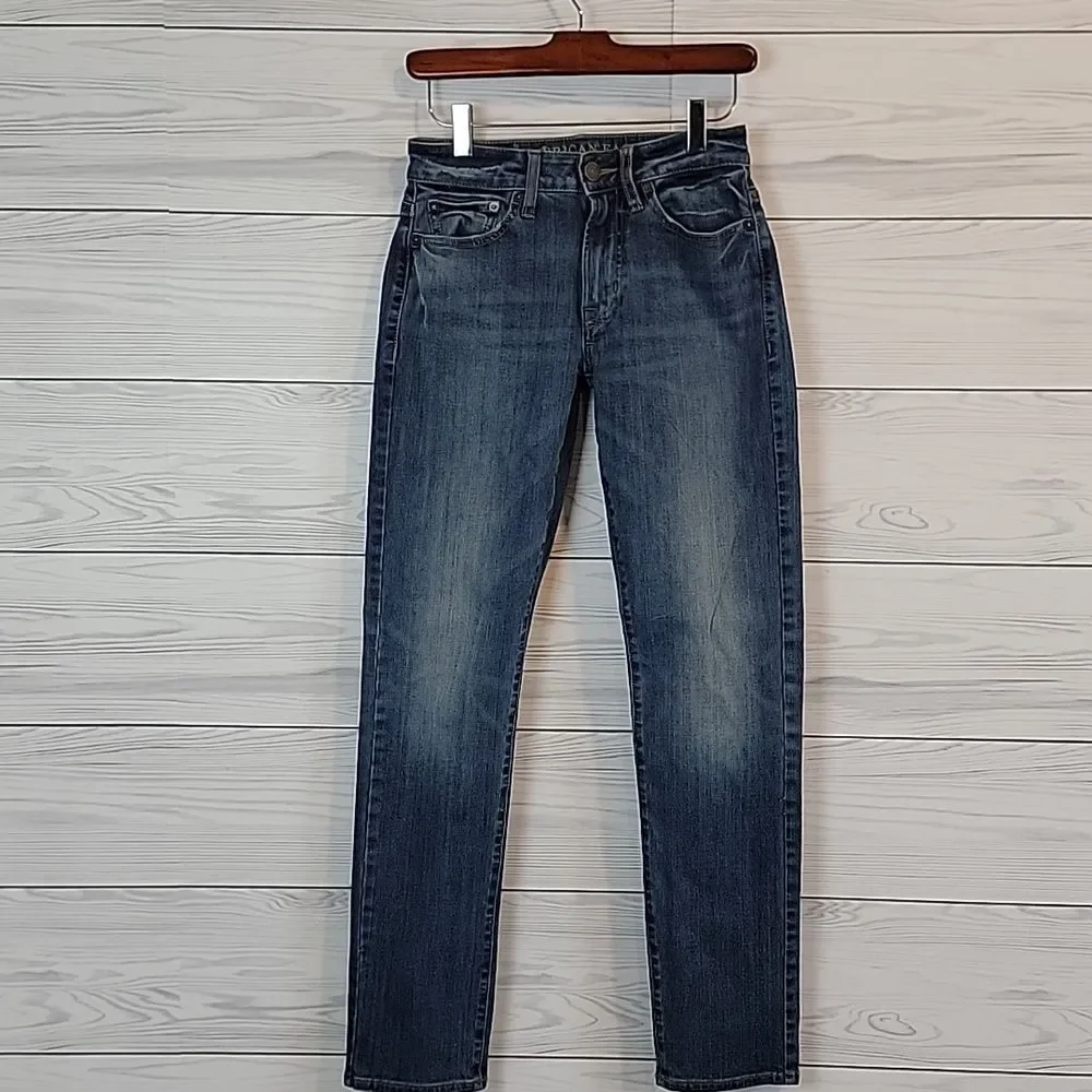 American Eagle 360° Extreme Flex Slim Straight Blue Jeans Womens Size 26